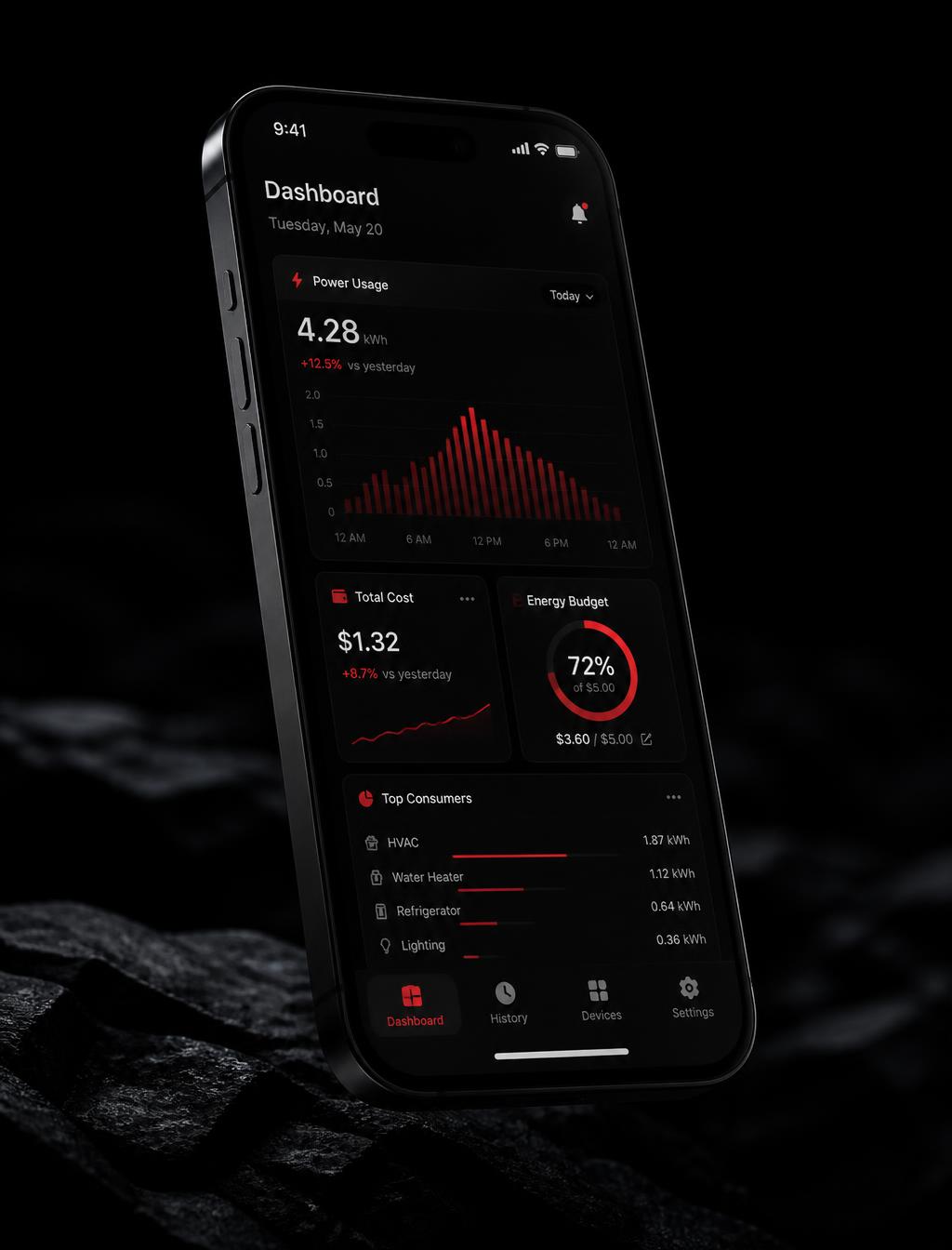 Utility app dashboard built by LIOLAN